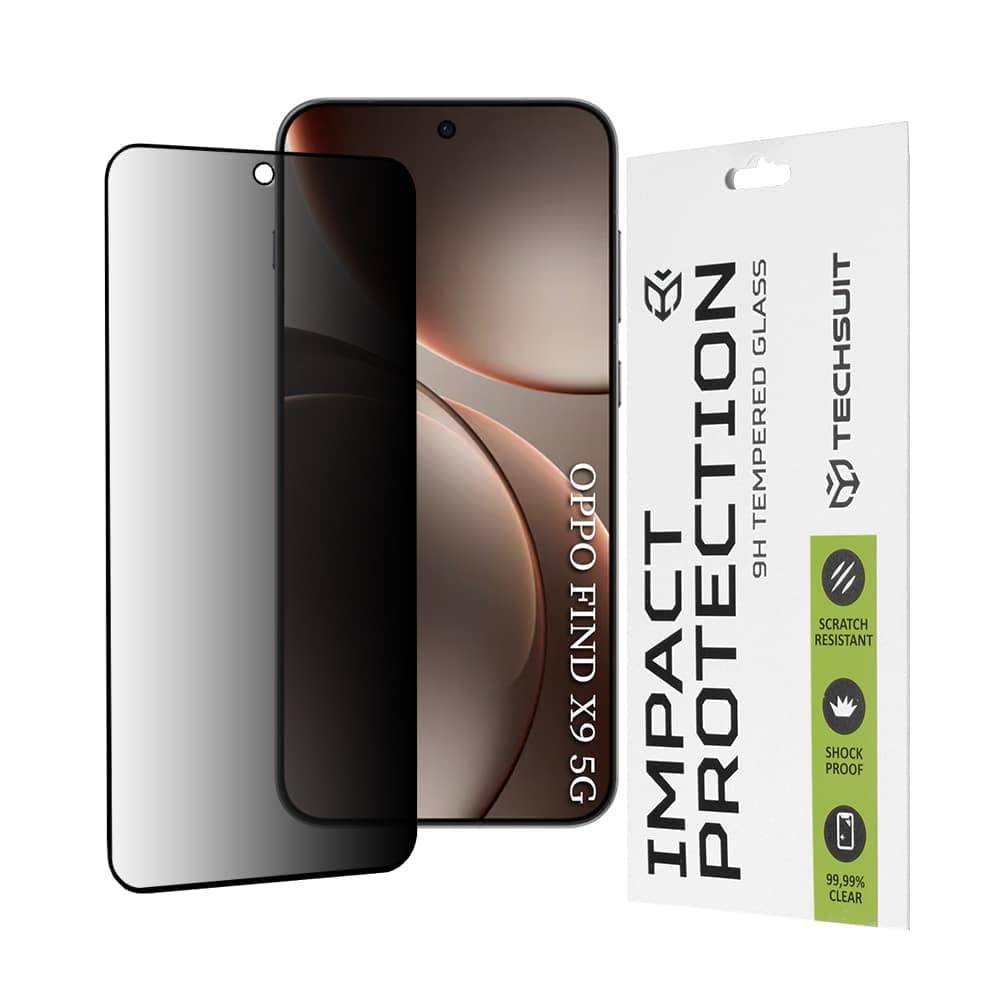 Techsuit - 111d Privacy Full glue - Oppo Find X9 - Black