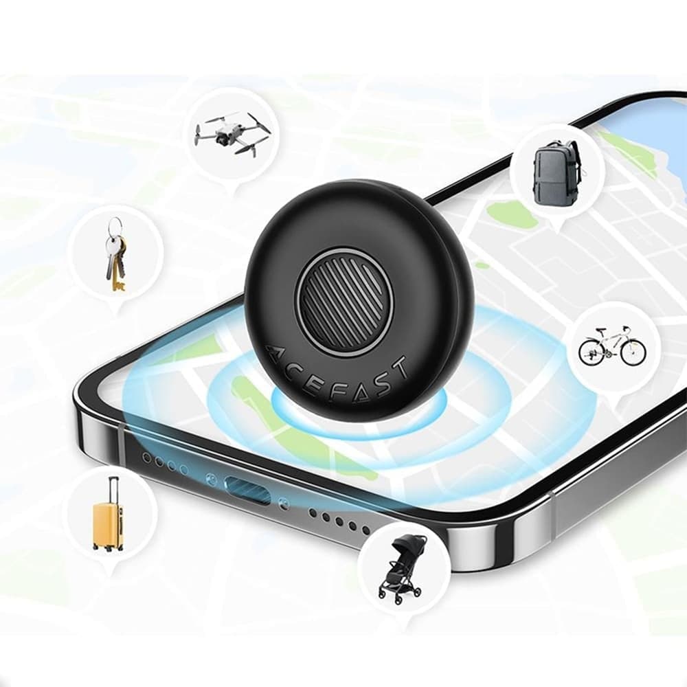 Acefast - Smart Tracker (s1) - Compatible With Apple Find My (ios Only), Bluetooth, 230mah - Gray 6
