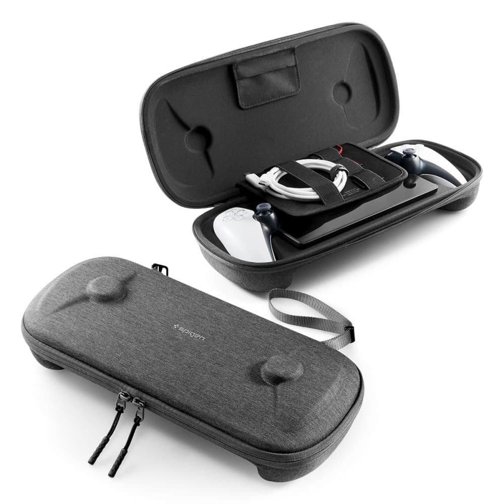 Spigen - Klasden Pouch - Sony Playstation Portal Remote, For Accessories - Charcoal Grey