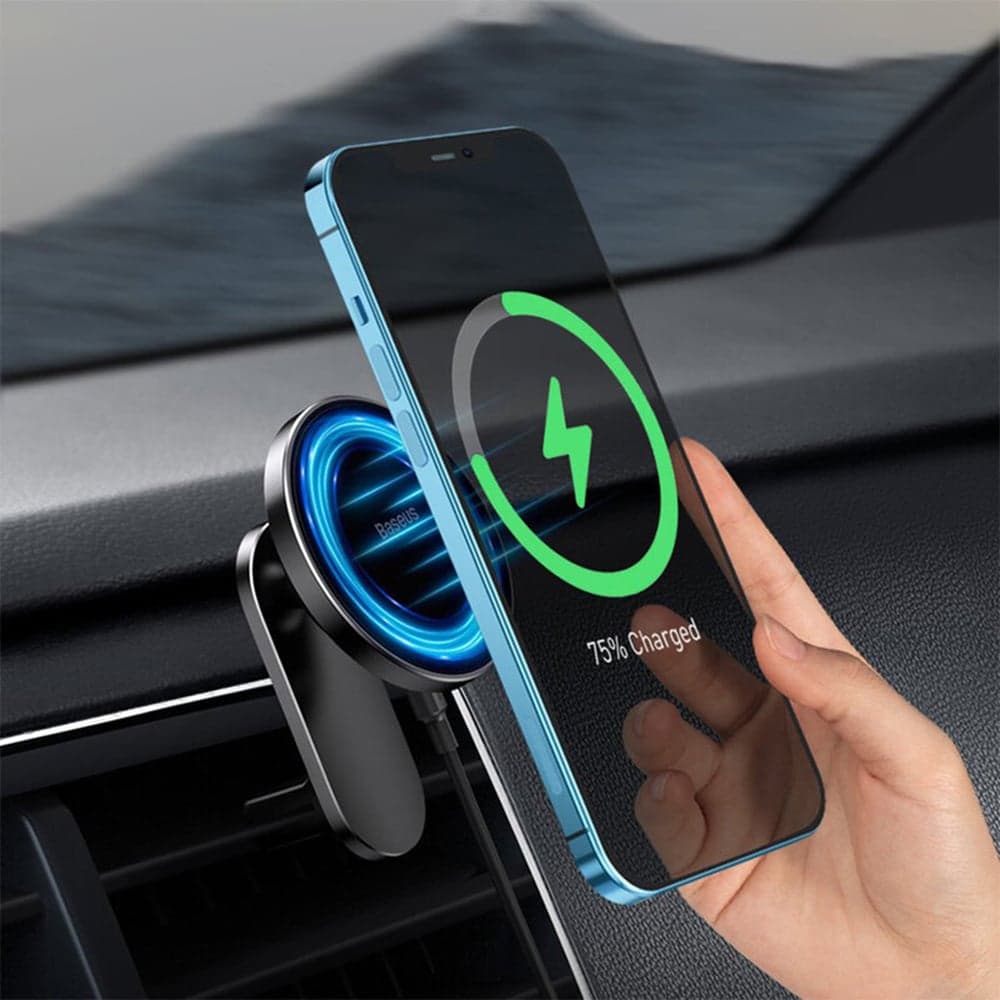 Baseus Big Energy car mount with wireless charger 15W for iPhone 12 (Black) 3