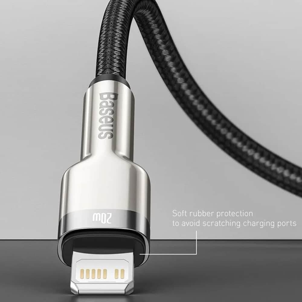 Baseus Cafule Series Metal Data USB Type C - Lightning Καλώδιο Power Delivery 20 W 0,25 m black (CATLJK-01) 2