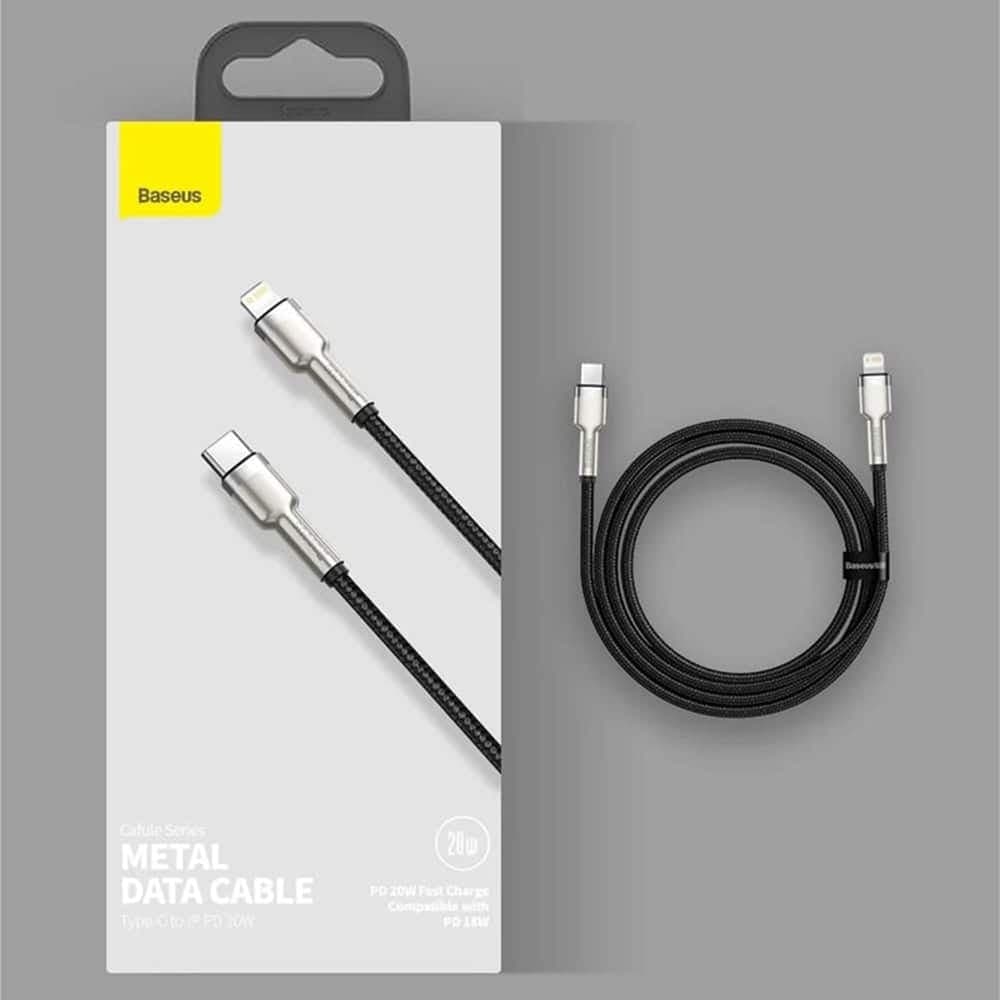 Baseus Cafule Series Metal Data USB Type C - Lightning Καλώδιο Power Delivery 20 W 0,25 m black (CATLJK-01) 7