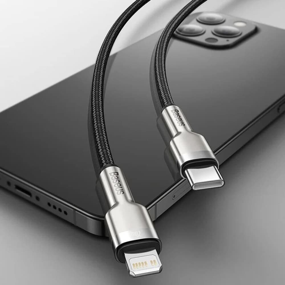 Baseus Cafule Series Metal Data USB Type C - Lightning Καλώδιο Power Delivery 20 W 0,25 m black (CATLJK-01) 4