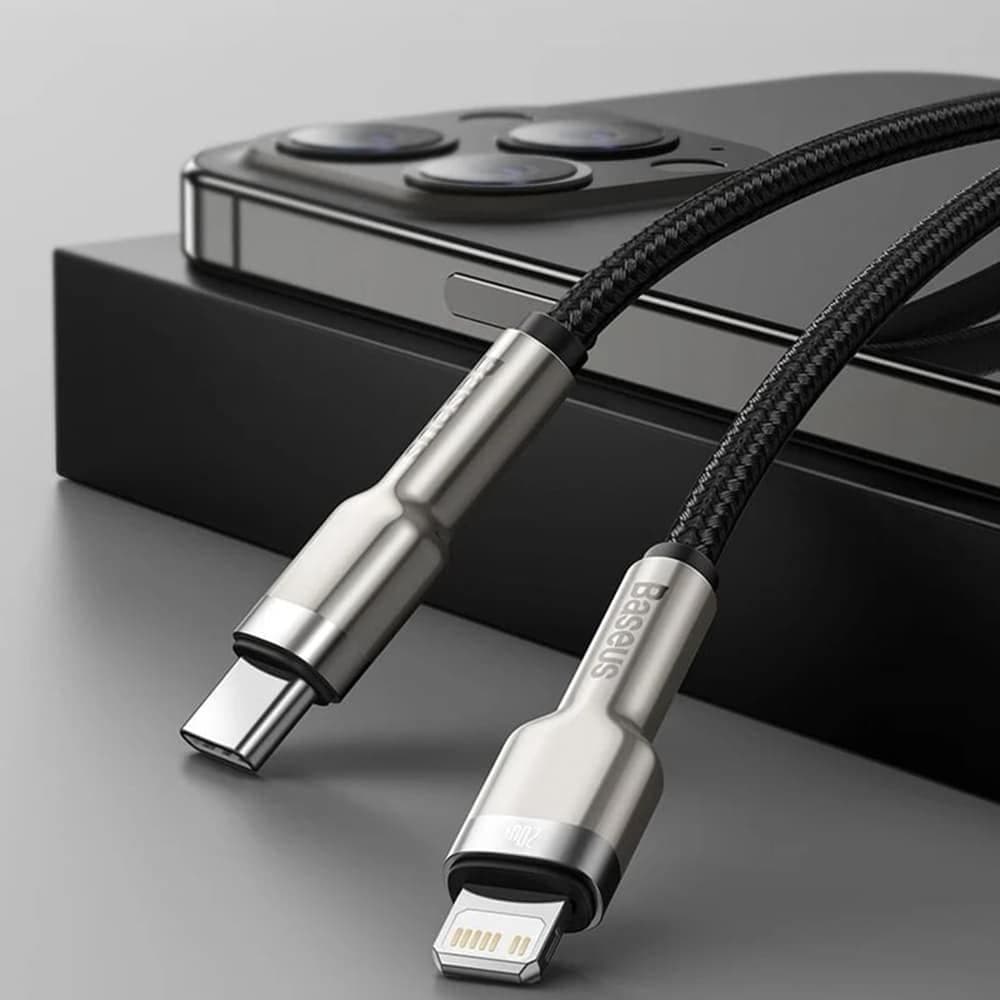 Baseus Cafule Series Metal Data USB Type C - Lightning Καλώδιο Power Delivery 20 W 0,25 m black (CATLJK-01) 6