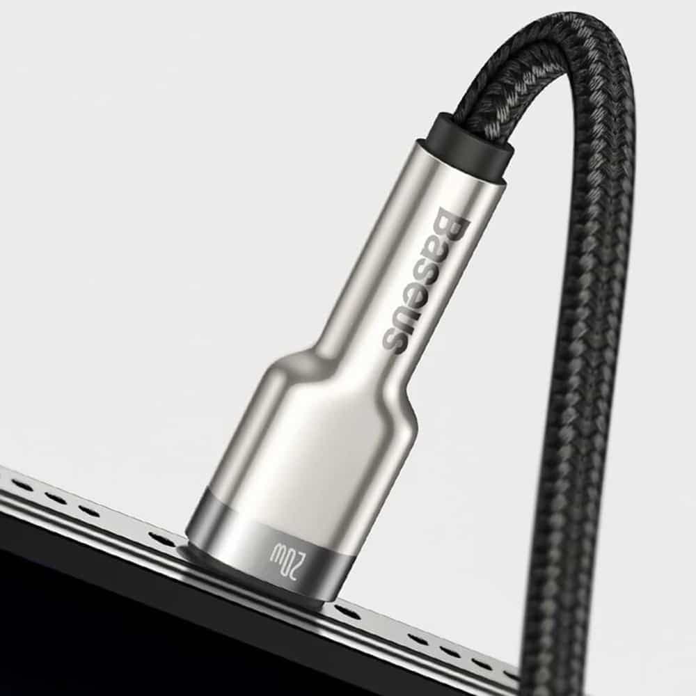 Baseus Cafule Series Metal Data USB Type C - Lightning Καλώδιο Power Delivery 20 W 0,25 m black (CATLJK-01) 5