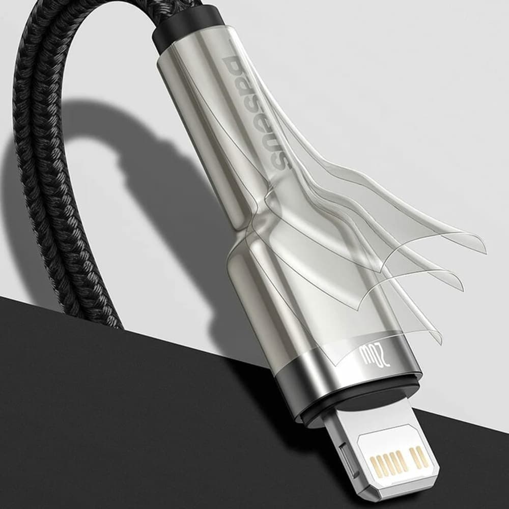 Baseus Cafule Series Metal Data USB Type C - Lightning Καλώδιο Power Delivery 20 W 0,25 m black (CATLJK-01) 3