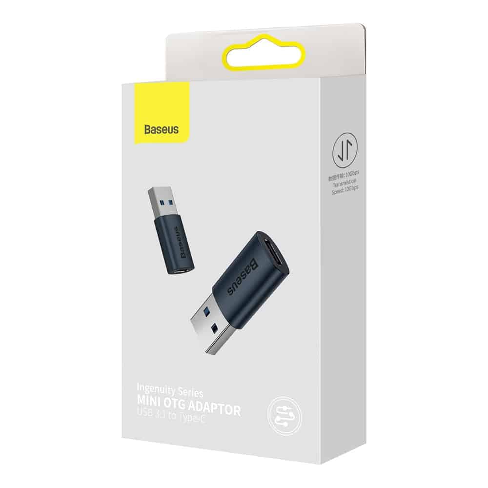Baseus Ingenuity Series Mini USB 3.1 OTG to USB Type C adapter Μπλέ (ZJJQ000103) 7