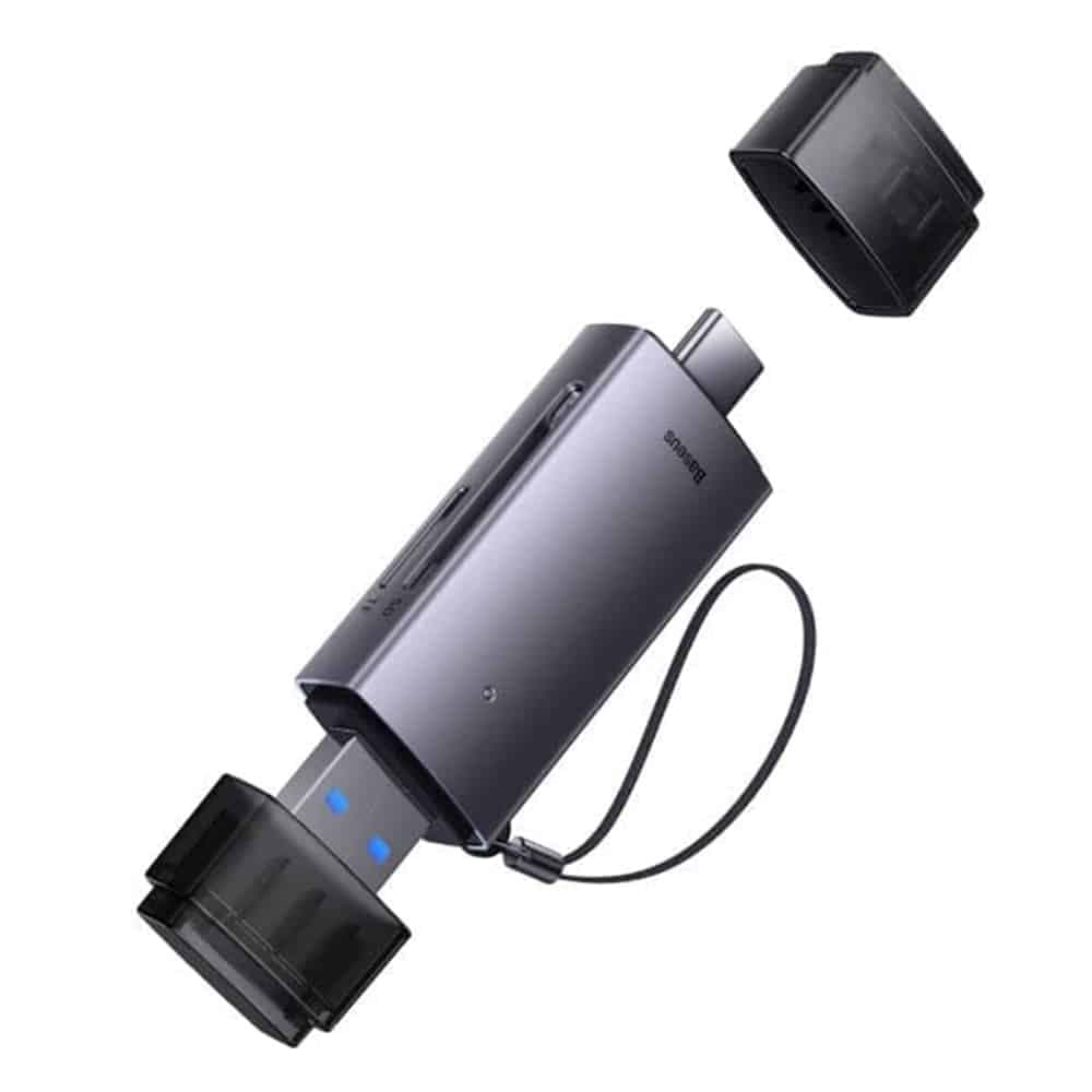 Baseus Lite Series USB-A & Type-C to SD/TF Card Reader Grey 4