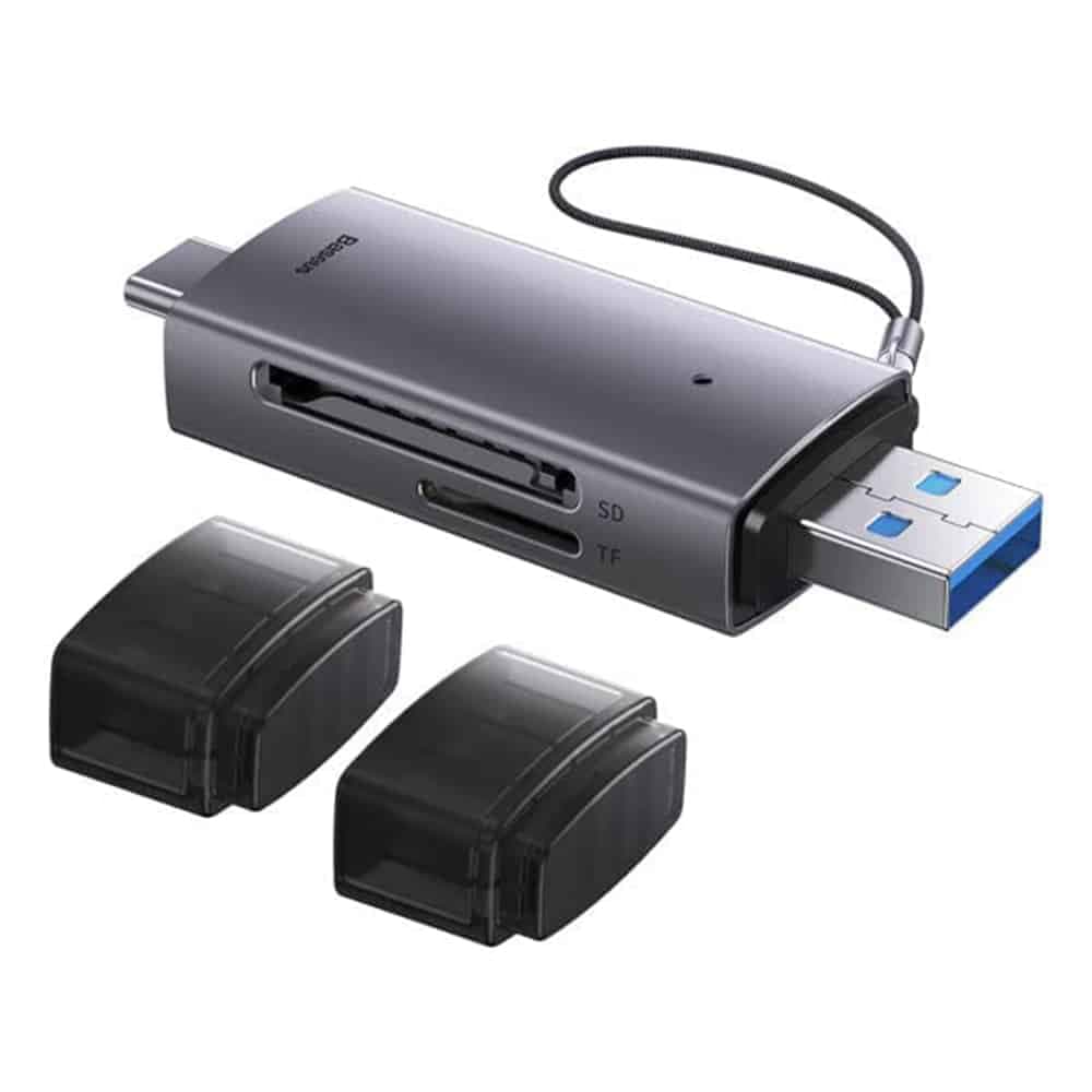 Baseus Lite Series USB-A & Type-C to SD/TF Card Reader Grey 5