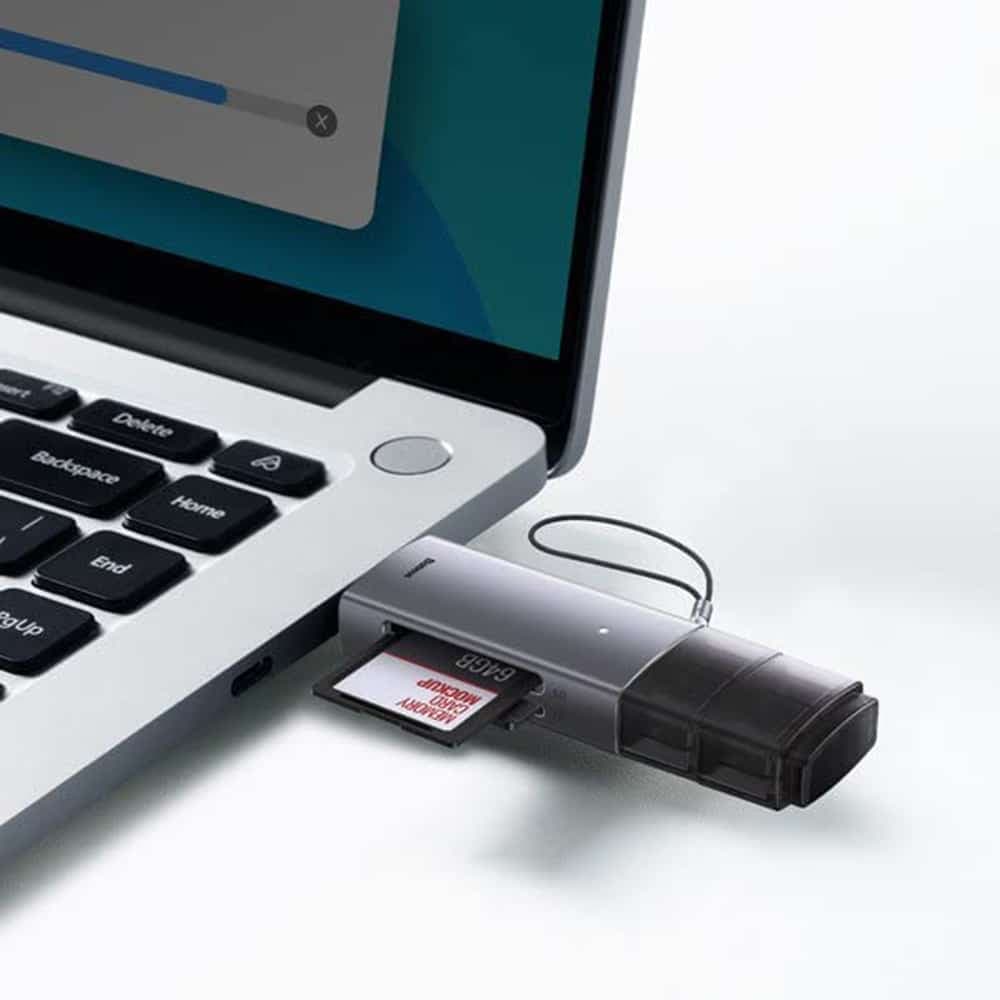 Baseus Lite Series USB-A & Type-C to SD/TF Card Reader Grey 7