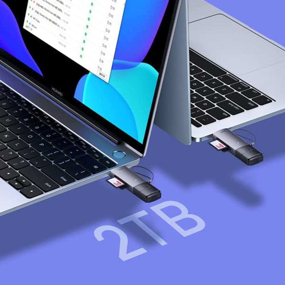 Baseus Lite Series USB-A & Type-C to SD/TF Card Reader Grey 6
