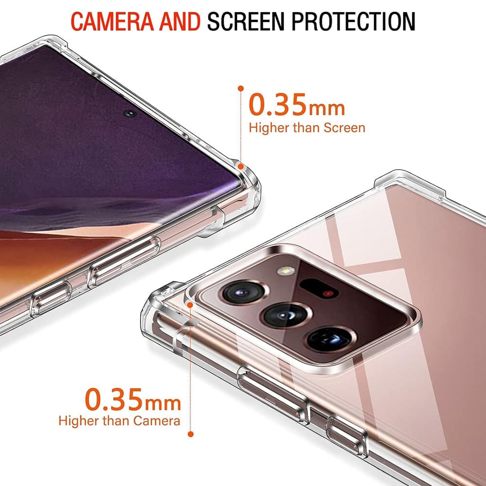 Techsuit Shockproof Clear Silicone - θήκη για Samsung Galaxy Note20 Ultra - Διάφανο 3