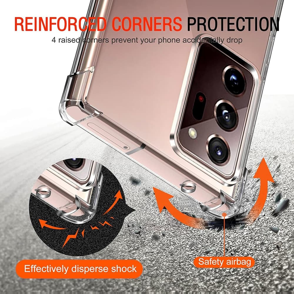 Techsuit Shockproof Clear Silicone - θήκη για Samsung Galaxy Note20 Ultra - Διάφανο 2