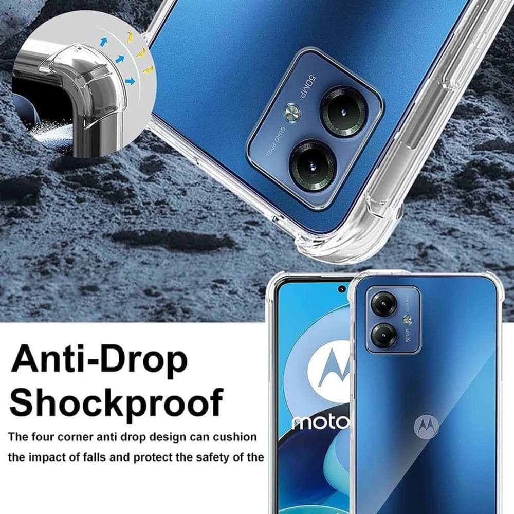 Techsuit Shockproof Clear Silicone - Motorola Moto G54 - Διάφανο 4