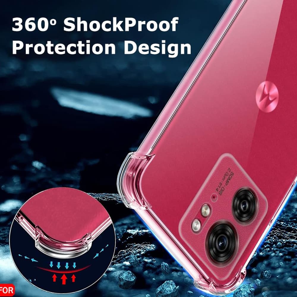 Techsuit Shockproof Clear Silicone - Motorola Edge 40 / (2023) - Διάφανο 4