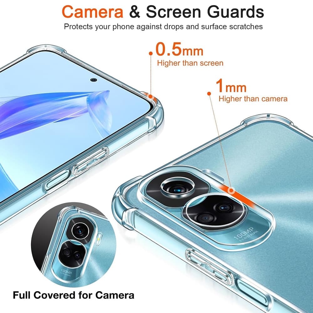 Techsuit Shockproof Clear Silicone - Honor 90 Lite - Διάφανο 3