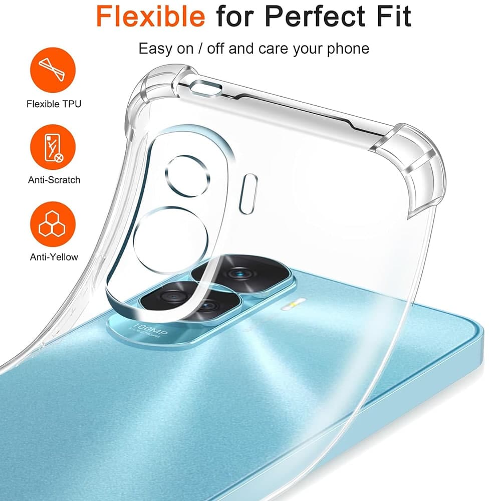 Techsuit Shockproof Clear Silicone - Honor 90 Lite - Διάφανο 4