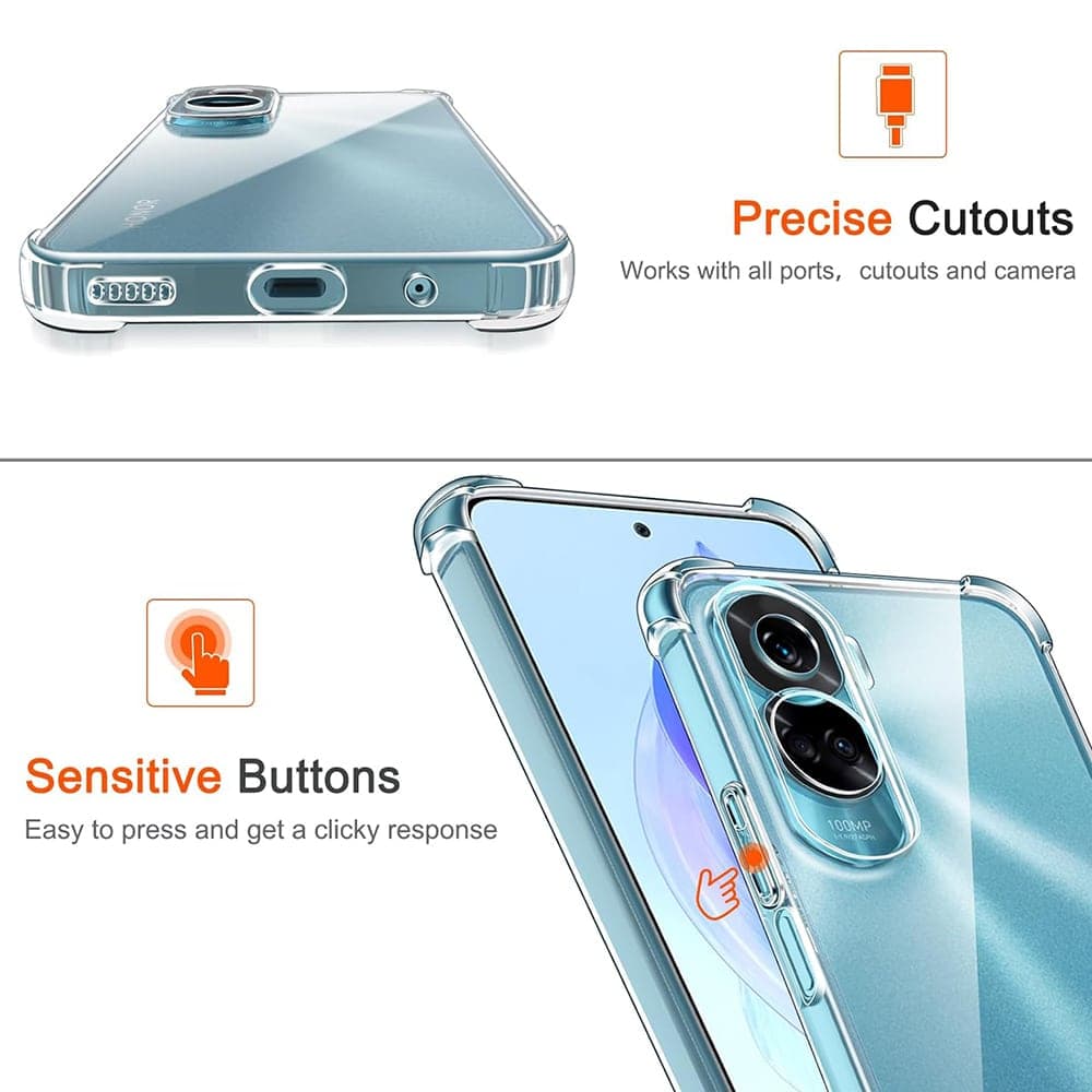 Techsuit Shockproof Clear Silicone - Honor 90 Lite - Διάφανο 5