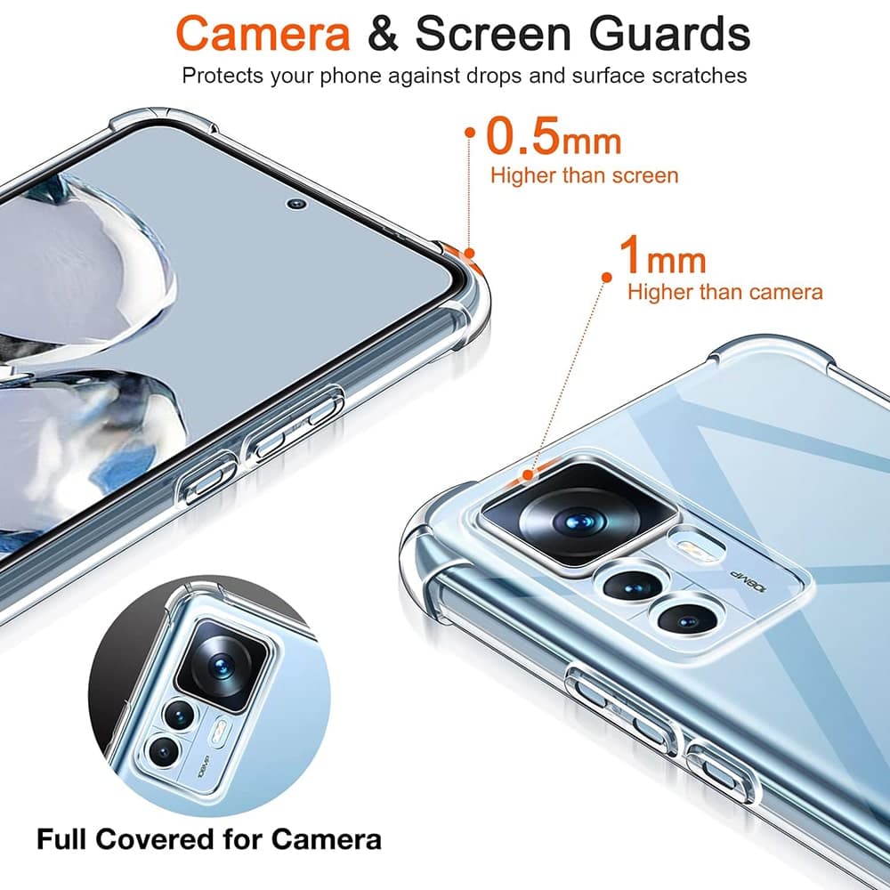 Techsuit Shockproof Clear Silicone - θήκη για Xiaomi 12T - Διάφανο 3