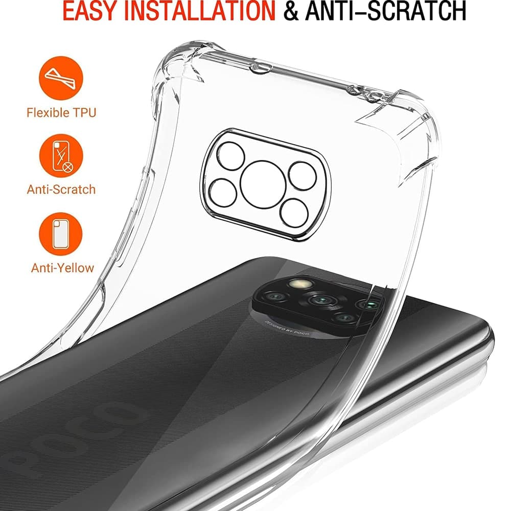 Techsuit Shockproof Clear Silicone - θήκη για Xiaomi Poco X3 - Διάφανο 2
