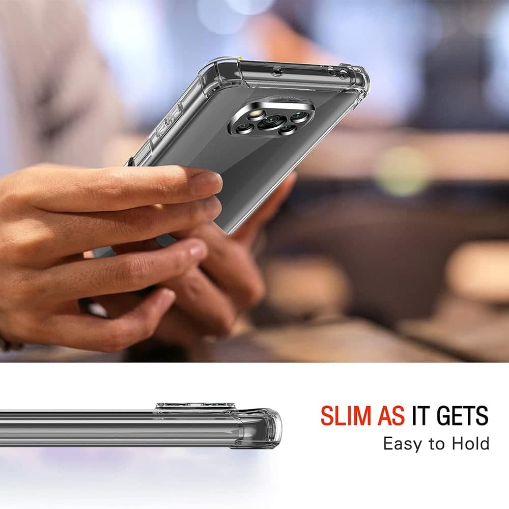 Techsuit Shockproof Clear Silicone - θήκη για Xiaomi Poco X3 - Διάφανο 3