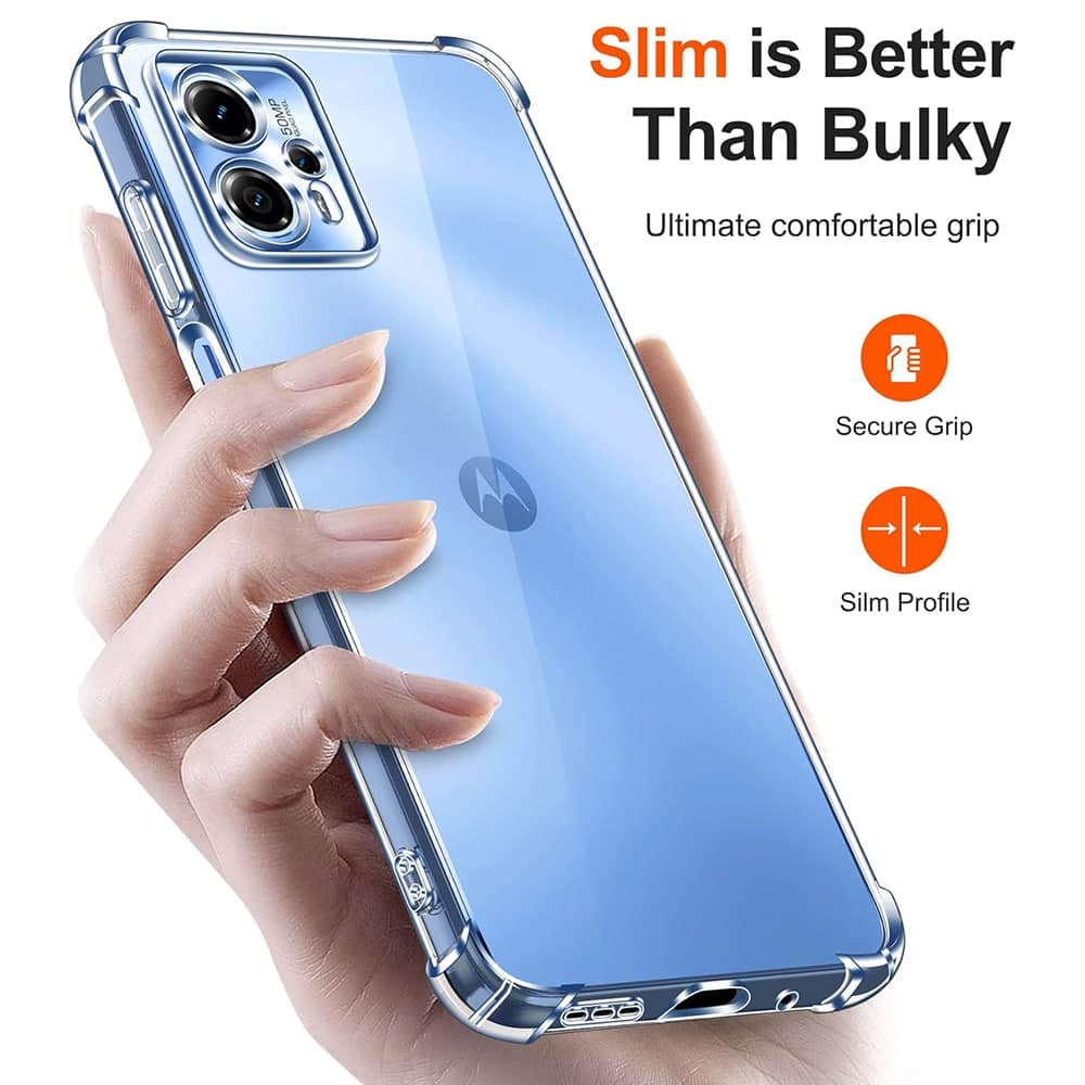 Techsuit Shockproof Clear Silicone - θήκη για Motorola Moto G04 - Διάφανο 2