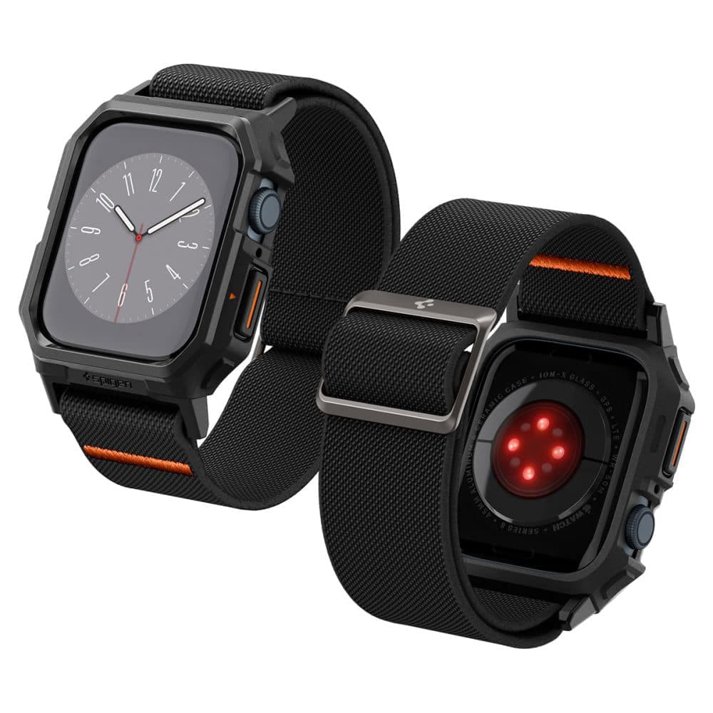 Spigen Lite Fit PRO Apple Watch 4/5/6/7/ 8/9/SE 44/45mm ματ μαύρο ACS07103 4