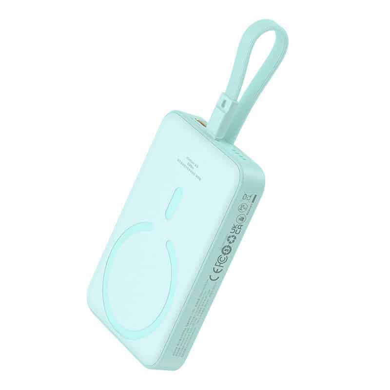 Baseus Magnetic Mini MagSafe 10000mAh 20W powerbank με ενσωματωμένο καλώδιο Lightning - μπλε 7