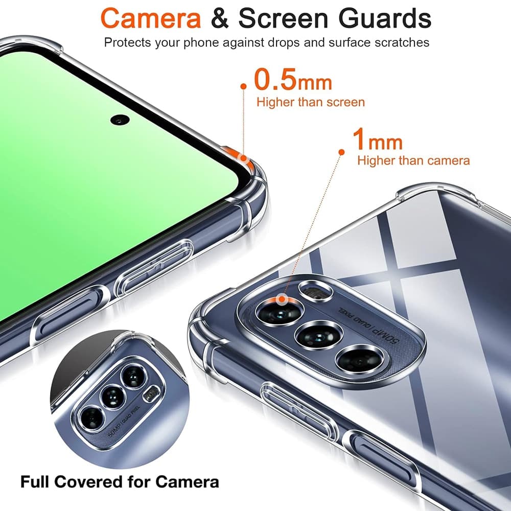 Techsuit Shockproof Clear Silicone - θήκη για Motorola Moto G31 - Διάφανο 3