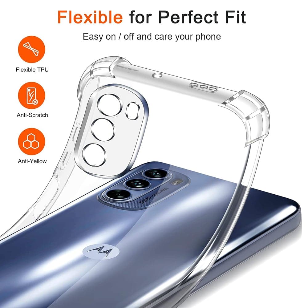 Techsuit Shockproof Clear Silicone - θήκη για Motorola Moto G31 - Διάφανο 4