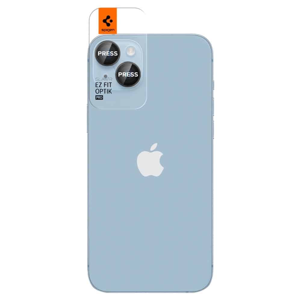 Spigen Optik.Tr Camera iPhone 14/14 Plus /15/15Plus EZ FIT Lens 2szt./2pcs μαύρο AGL05213 5