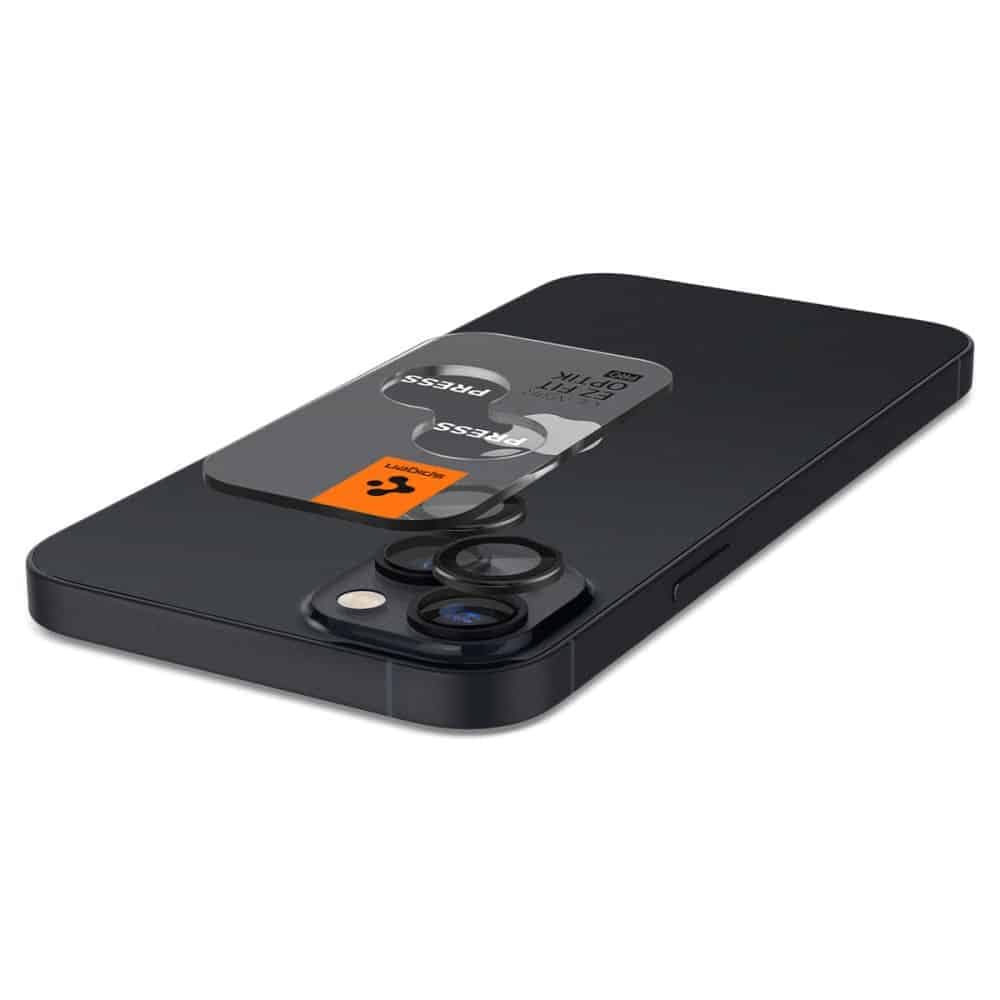 Spigen Optik.Tr Camera iPhone 14/14 Plus /15/15Plus EZ FIT Lens 2szt./2pcs μαύρο AGL05213 6