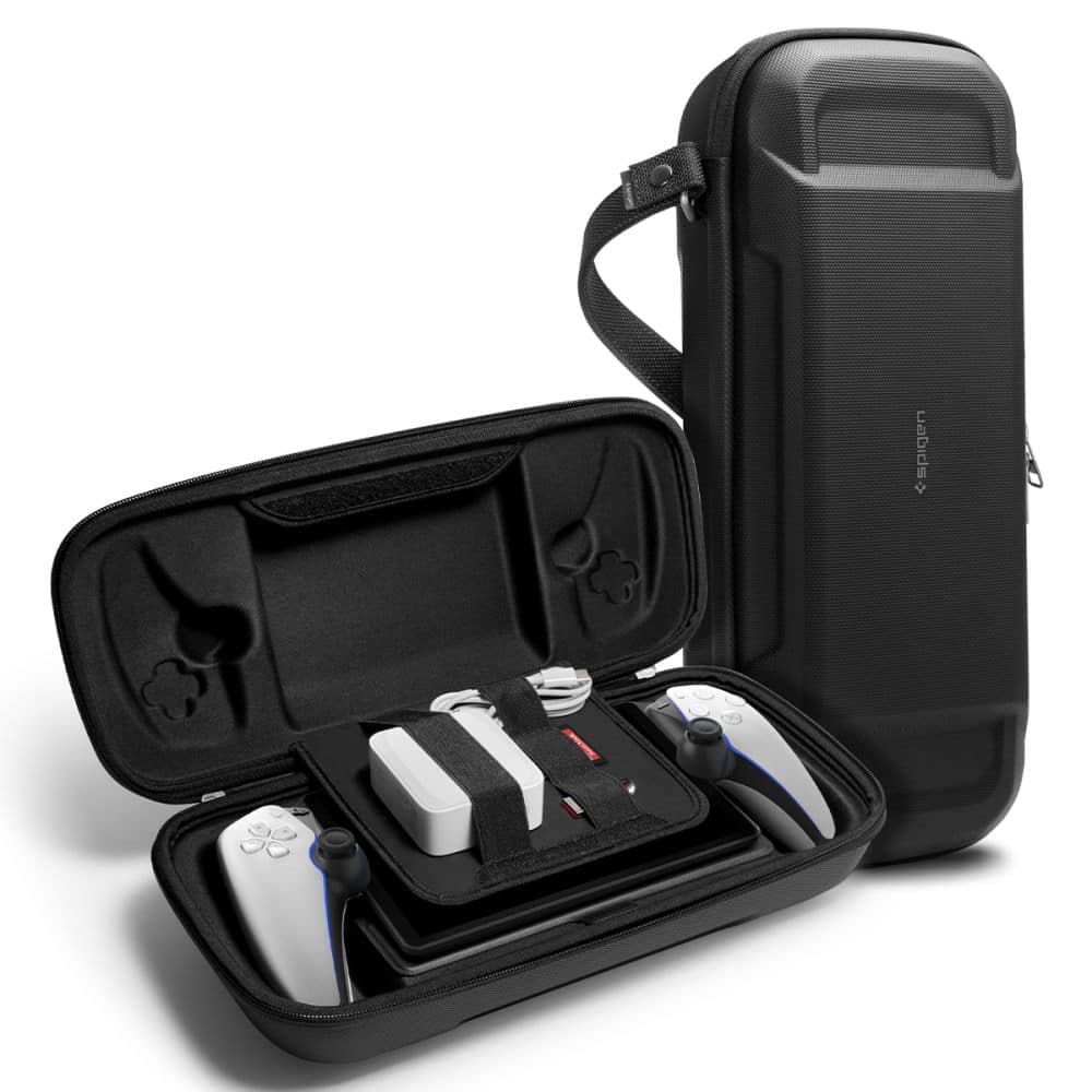 Spigen Rugged Armor ”pro” - Θήκη Μεταφοράς για Κονσόλα Playstation Portal - Μαύρο
