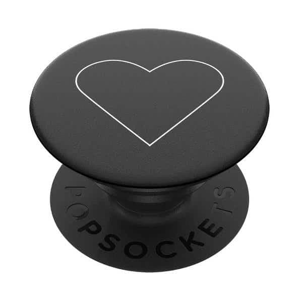 Popsockets 2 Λευκή Καρδιά Μαύρη 800667 - Σταντ Και Χερούλι Για Smartphones