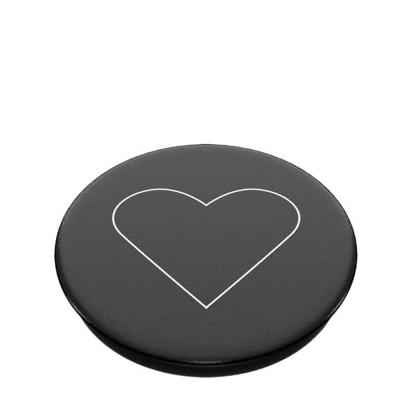 Popsockets 2 Λευκή Καρδιά Μαύρη 800667 - Σταντ Και Χερούλι Για Smartphones 2