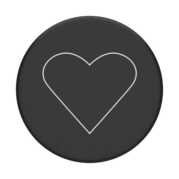 Popsockets 2 Λευκή Καρδιά Μαύρη 800667 - Σταντ Και Χερούλι Για Smartphones 3