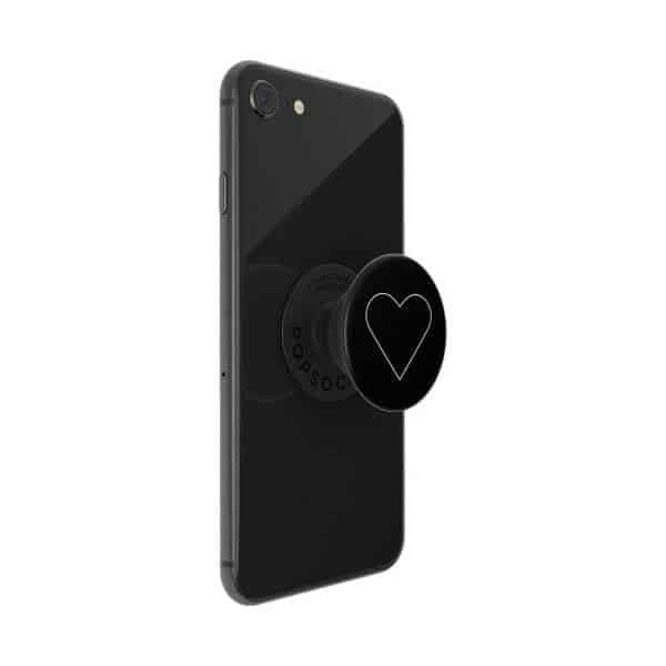 Popsockets 2 Λευκή Καρδιά Μαύρη 800667 - Σταντ Και Χερούλι Για Smartphones 5