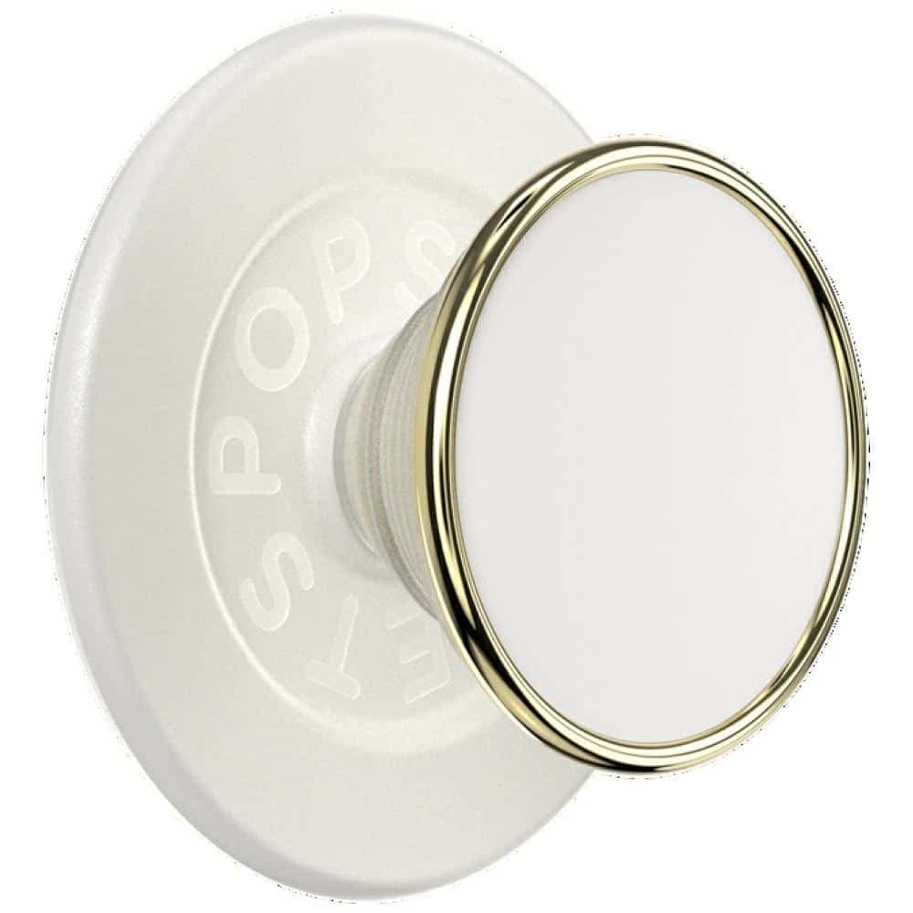 Πρόσφυση Και Στήριξη Για Τηλέφωνο Popsockets Round Luxe Coconut Creme Enamel Magsafe Μπεζ 8