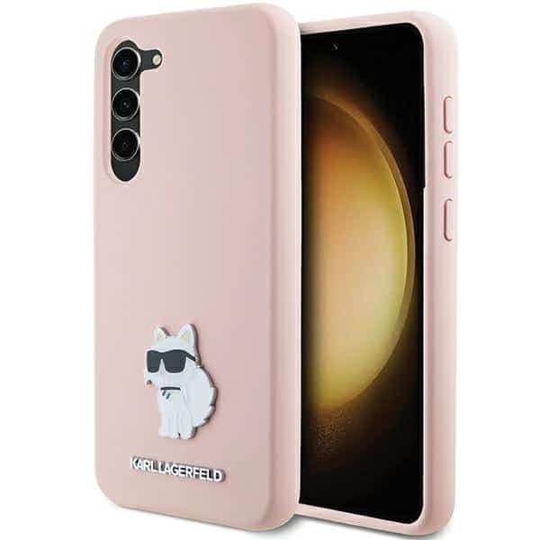 Karl Lagerfeld Choupette Metal Pin - θήκη για Samsung Galaxy S23+ S916 - Ροζ