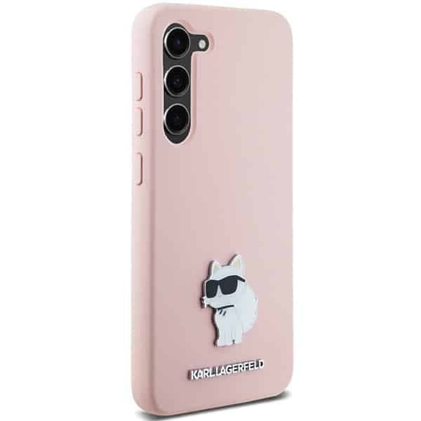 Karl Lagerfeld Choupette Metal Pin - θήκη για Samsung Galaxy S23+ S916 - Ροζ 4