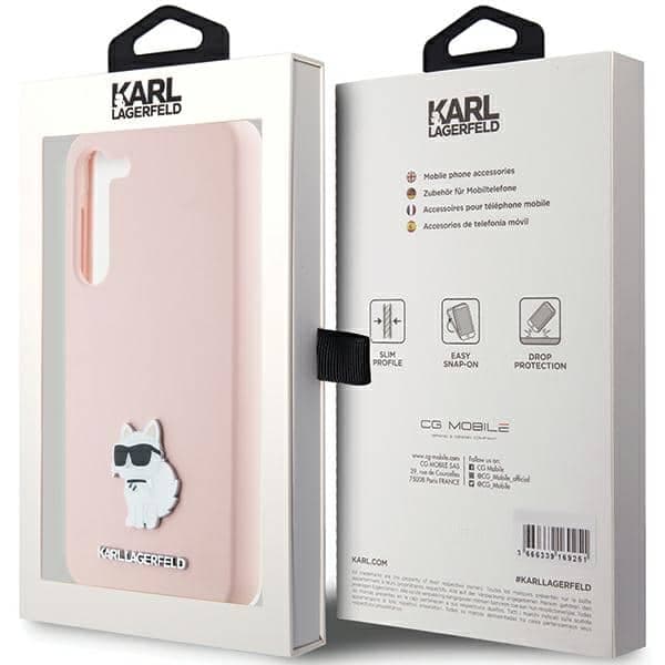 Karl Lagerfeld Choupette Metal Pin - θήκη για Samsung Galaxy S23+ S916 - Ροζ 8