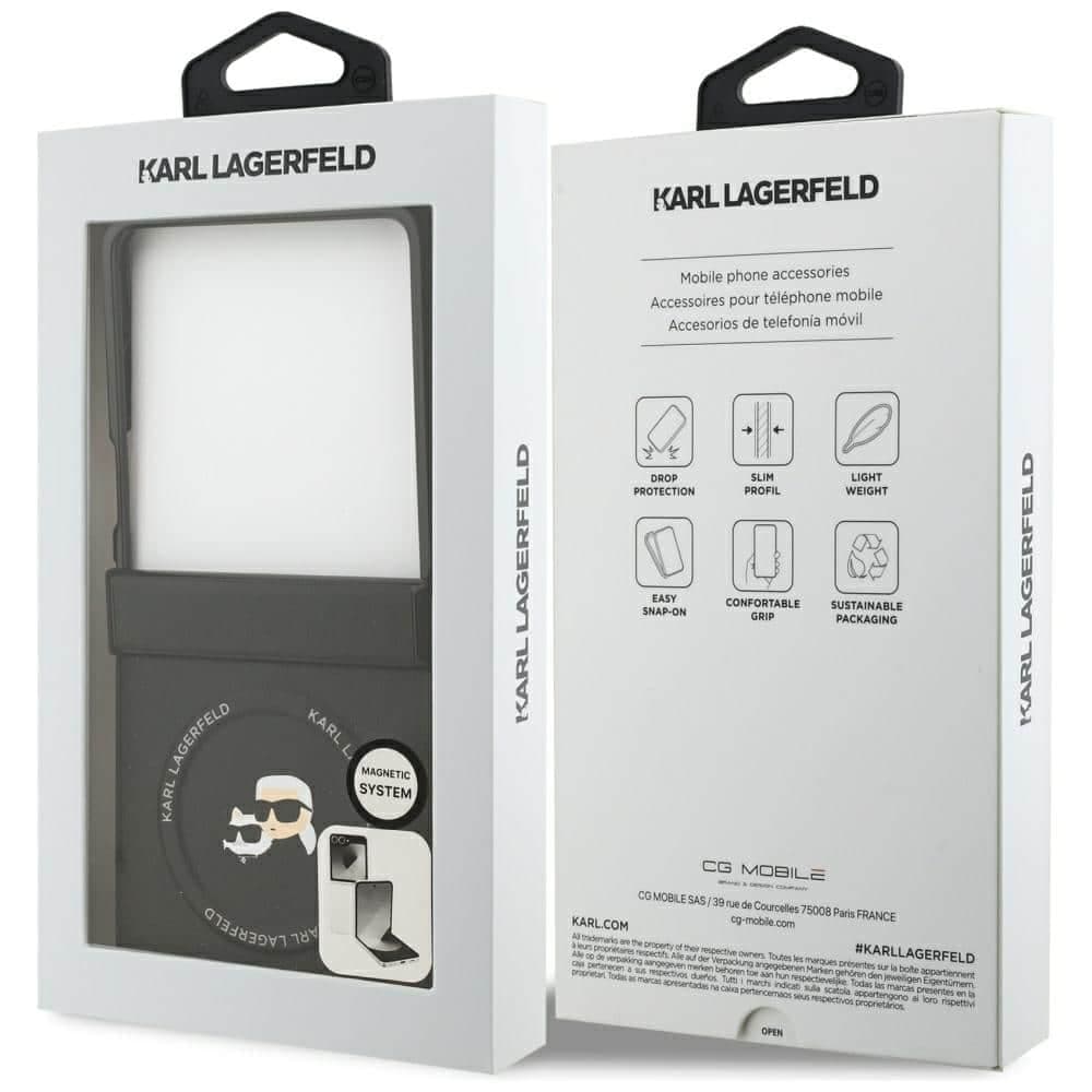 Karl Lagerfeld Karl & Choupette - θήκη για Samsung Galaxy Z Flip7 - Μαύρο 8