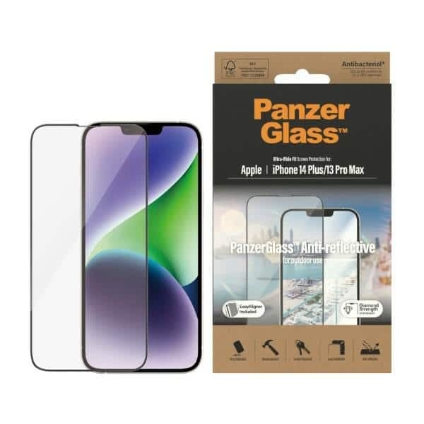 Panzerglass Ultra-Wide Fit Αντι-Αντανακλαστικό Προστατευτικό Οθόνης Για iPhone 14 Plus / 13 Pro Max 6,7" Με Αντιβακτηριακή Τεχνολογία Και Easyaligner