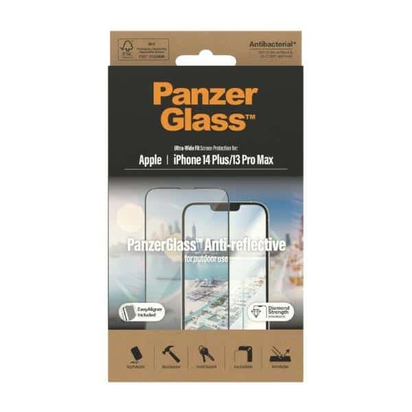 Panzerglass Ultra-Wide Fit Αντι-Αντανακλαστικό Προστατευτικό Οθόνης Για iPhone 14 Plus / 13 Pro Max 6,7" Με Αντιβακτηριακή Τεχνολογία Και Easyaligner 8