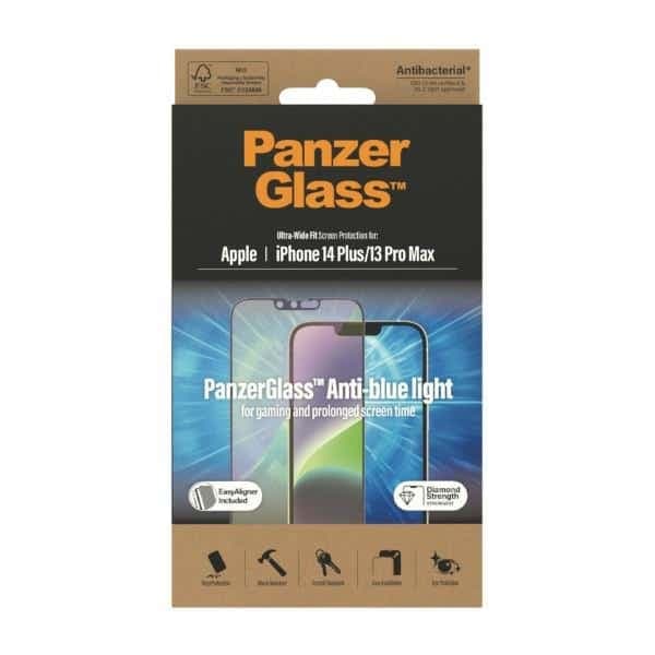 Panzerglass Ultra-Wide Fit Αντιμπλέ Φωτός Για iPhone 14 Plus / 13 Pro Max 6,7" Με Easyaligner Και Αντιβακτηριακή Προστασία 2793 8