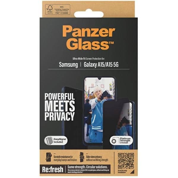 Panzerglass Ultra-Wide Fit Ιδιωτικότητα Για Samsung A15 / A155g Με Easy Aligner P7349 4