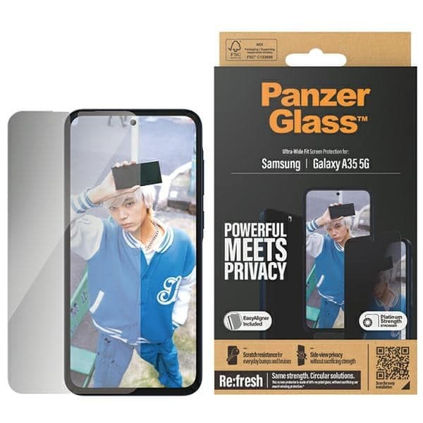 Panzerglass Ultra-Wide Fit Για Samsung Galaxy A35 5g – Προστασία Οθόνης Με Φίλτρο Ιδιωτικότητας Και Easy Aligner
