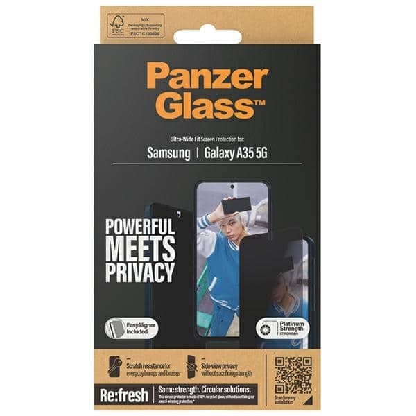 Panzerglass Ultra-Wide Fit Για Samsung Galaxy A35 5g – Προστασία Οθόνης Με Φίλτρο Ιδιωτικότητας Και Easy Aligner 4