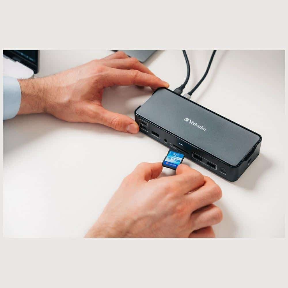 Verbatim Pro Docking Station 15-In-1 Με 2xhdmi, 1xrj45, 4xusb-A, 4xusb-C, 1xsd, 1xmicrosd, 1xaudio 3