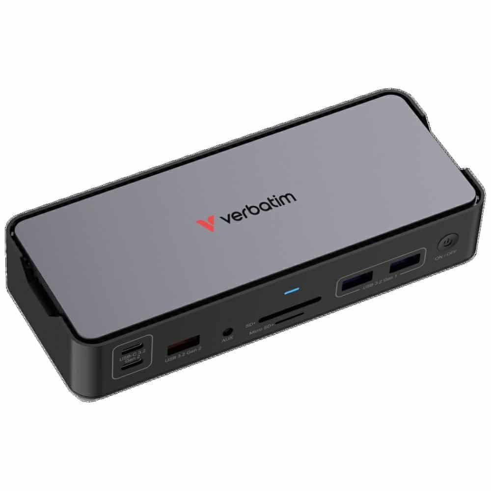Verbatim Pro Docking Station 15-In-1 Με 2xhdmi, 1xrj45, 4xusb-A, 4xusb-C, 1xsd, 1xmicrosd, 1xaudio